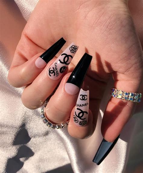 short chanel nails|chanel nail design ideas.